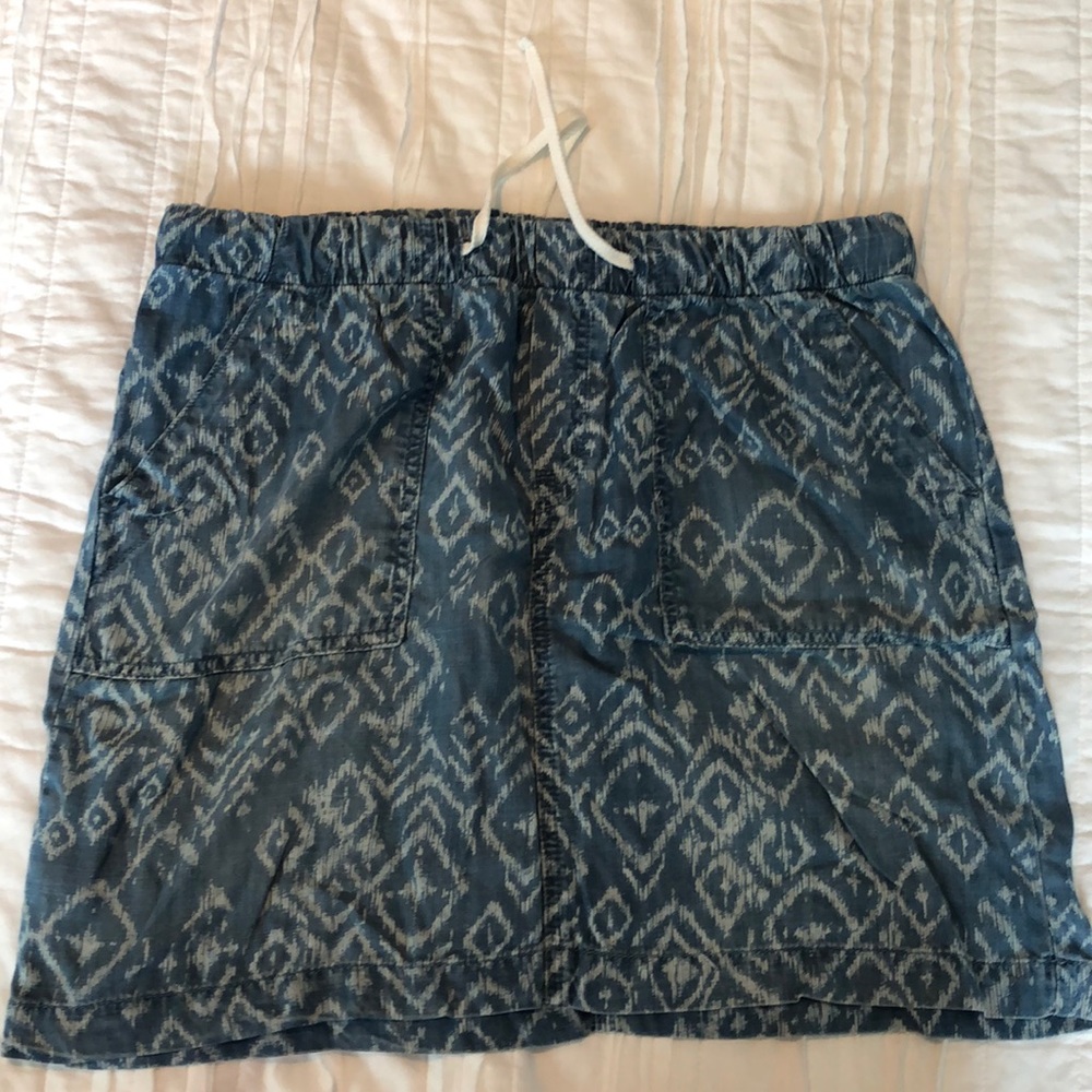 Light denim miniskirt